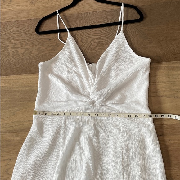Abercrombie & Fitch White Crinkle Textured Twist-front Mini Dress X-Large Tall - Picture 12 of 14